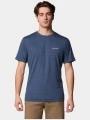 tricou pentru sport, cu maneci scurte pt. barbati Columbia Kwick Hike Back Graphic SS Tee albastru 1