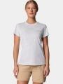 tricou pentru sport, cu maneci scurte pt. femei Columbia Bluebird Canyon Short Sleeve Crew alb 1