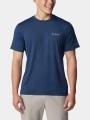 tricou pentru sport, cu maneci scurte pt. barbati Columbia Tech Trail Crew Neck II albastru 1