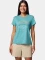 tricou cu maneci scurte pt. femei Columbia Sloan Ridge Graphic SS Tee verde 1