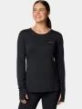 tricou cu maneci lungi, pentru sport pt. femei Columbia Sloan Ridge Long Sleeve Shirt negru 1