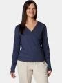 tricou cu maneci lungi, pentru sport pt. femei Columbia Boundless Days Knit V-Neck Long Sleeve Shirt albastru 1