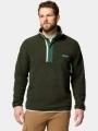 pulover polar pt. barbati Columbia Helvetia II Half Snap Fleece verde 1