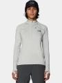 pulover polar pt. femei Mountain Hardwear Up First™ Tech Fleece Quarter Zip gri 1