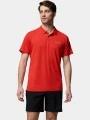 tricou de sport, cu guler pt. barbati Columbia Tech Trail Utility Polo rosu 1