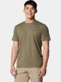 tricou pentru sport, cu maneci scurte pt. barbati Columbia Tech Trail Utility Short Sleeve Crew verde 1