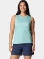 tricou de sport fara maneci pt. femei Columbia BlueVista Hill Tank verde 1