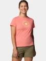 tricou cu maneci scurte pt. femei Columbia Ruby Springs Graphic Fitted Short Sleeve Shirt rosu 1