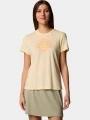 tricou cu maneci scurte pt. femei Columbia Ruby Springs Graphic Fitted Short Sleeve Shirt galben 1