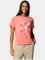 tricou pentru sport, cu maneci scurte pt. femei Columbia Sun Trek Graphic Short Sleeve III rosu 1