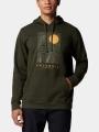 pulover cu gluga pt. barbati Columbia Beaumount Graphic Hoodie verde 1
