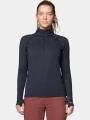 pulover polar pt. femei Mountain Hardwear Crater Lake Heavyweight Long Sleeve Half Zip negru 1