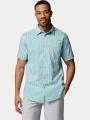 camasa cu maneci scurte pt. barbati Columbia Harbor Peak Short Sleeve Shirt albastru deschis 1