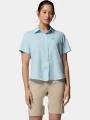 camasa cu maneci scurte pt. femei Columbia Silver Ridge Utility II Short Sleeve Shirt albastru deschis 1