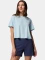 tricou cu maneci scurte pt. femei Columbia Chill Creek Pique Short Sleeve Tee albastru deschis 1