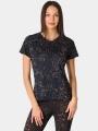 tricou pentru sport, cu maneci scurte pt. femei Rukka Rukka Muuko Print negru 1