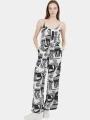 salopete pt. femei Fundango Alisha Jumpsuit negru 1