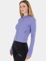 tricou cu maneci lungi, pentru sport pt. femei Fundango Flow Thermo Zip Up violet 1