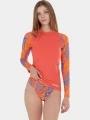 lycra cu maneci lungi pt. femei Fundango Joyce Long Sleeve Rashguard roz 1