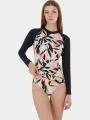 lycra cu maneci lungi pt. femei Fundango Joyce Long Sleeve Rashguard negru 1