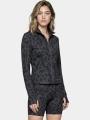 tricou cu maneci lungi, pentru sport pt. femei Fundango Flop Zip Up Top negru 1