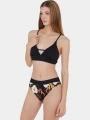 sutien bikini pt. femei Fundango Sahara V-neck Cami Top negru 1