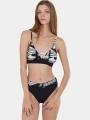 sutien bikini pt. femei Fundango Sahara V-neck Cami Top negru 1