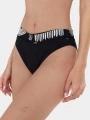 chiloti bikini pt. femei Fundango Sahara Mid Waist Full Bottom negru 1