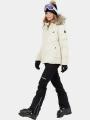 geaca de schi pt. femei Fundango Elyra Fur Padded Jacket alb 1