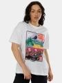 tricou cu maneci scurte pt. femei Fundango Sunshine II Surf-T alb 1