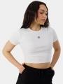 crop top pt. femei Fundango Sora Cropped T-shirt alb 1