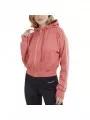 pulover cu gluga pt. femei Fundango Draug Crop Hoodie magenta 1