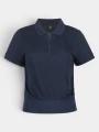 tricou cu guler pt. femei Luhta Luhta Ajanki albastru inchis 1
