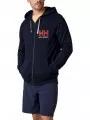pulover cu gluga pt. barbati Helly Hansen Hh Logo Full Zip Hoodie albastru inchis 1