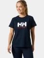 tricou cu maneci scurte pt. femei Helly Hansen W Hh Logo T-Shirt 2.0 albastru inchis 1