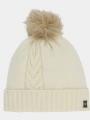 caciula cu mot Spyder Plait Pom Hat alb 1