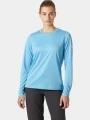 tricou cu maneci lungi pt. femei Helly Hansen W Hh Tech Crew Ls 2.0 albastru deschis 1