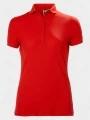 tricou cu guler pt. femei Helly Hansen W Crewline Polo rosu 1