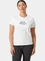 tricou cu maneci scurte pt. femei Helly Hansen W Core Graphic T-Shirt 2.0 alb 1