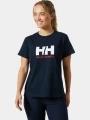 tricou cu maneci scurte pt. femei Helly Hansen W Hh Logo T-Shirt 3.0 albastru inchis 1
