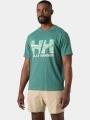 tricou cu maneci scurte pt. barbati Helly Hansen Core Graphic T 2.0 verde 1