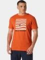 tricou cu maneci scurte pt. barbati Helly Hansen Shoreline T-Shirt 3.0 portocaliu 1