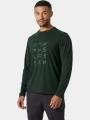 tricou cu maneci lungi pt. barbati Helly Hansen Skog Graphic Ls Tee verde 1