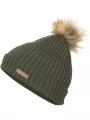 caciula cu mot pt. femei Fundango Merna Beanie oliv 1