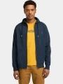 pulover cu gluga pt. barbati Timberland Brushed Back Full Zip Hoodie albastru inchis 1