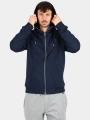pulover cu gluga pt. barbati Timberland Brushed Back Full Zip Hoodie albastru inchis 1