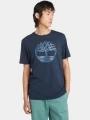 tricou cu maneci scurte pt. barbati Timberland Tree Logo Short Sleeve Tee albastru inchis 1