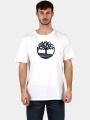 tricou cu maneci scurte pt. barbati Timberland Tree Logo Short Sleeve Tee alb 1
