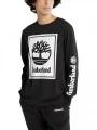 tricou cu maneci lungi pt. barbati Timberland Ls Front Stack Logo Tee negru 1