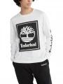 tricou cu maneci lungi pt. barbati Timberland Ls Front Stack Logo Tee alb 1